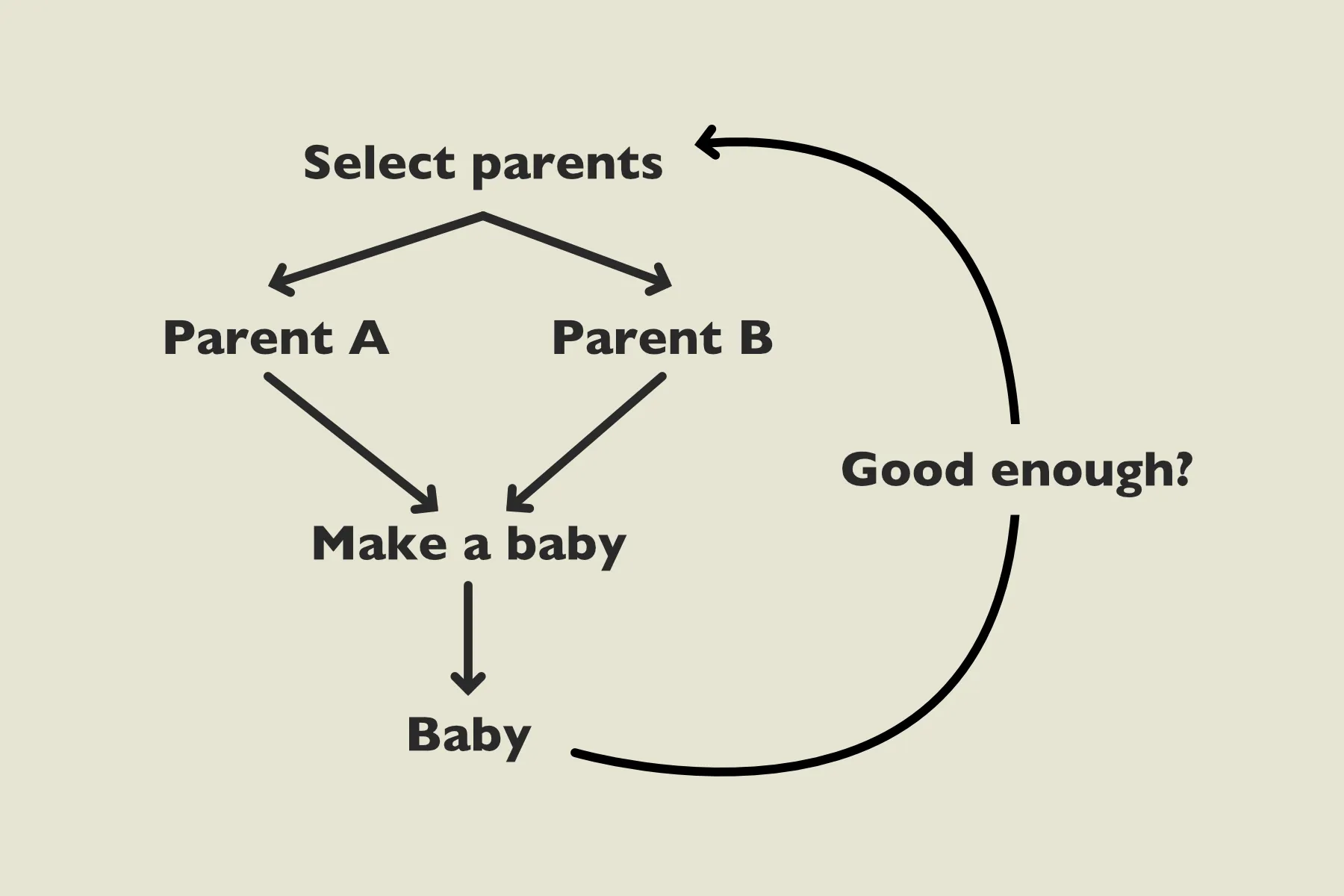 A genetic algorithm is a feedback loop A genetic algorithm is a feedback loop